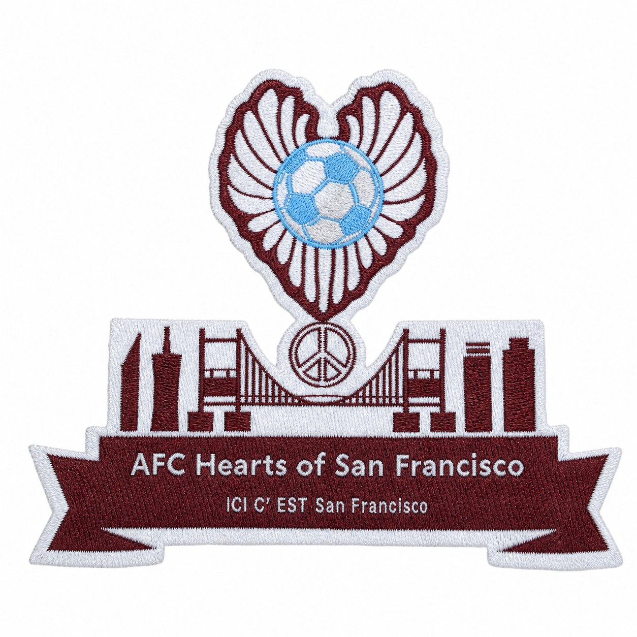 AFC Hearts woven patch sample