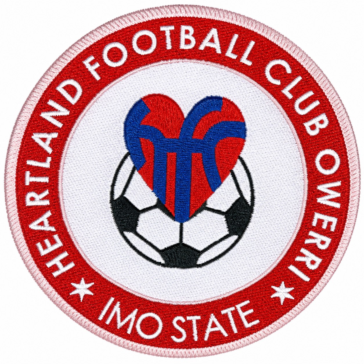 Heartland woven patch sample
